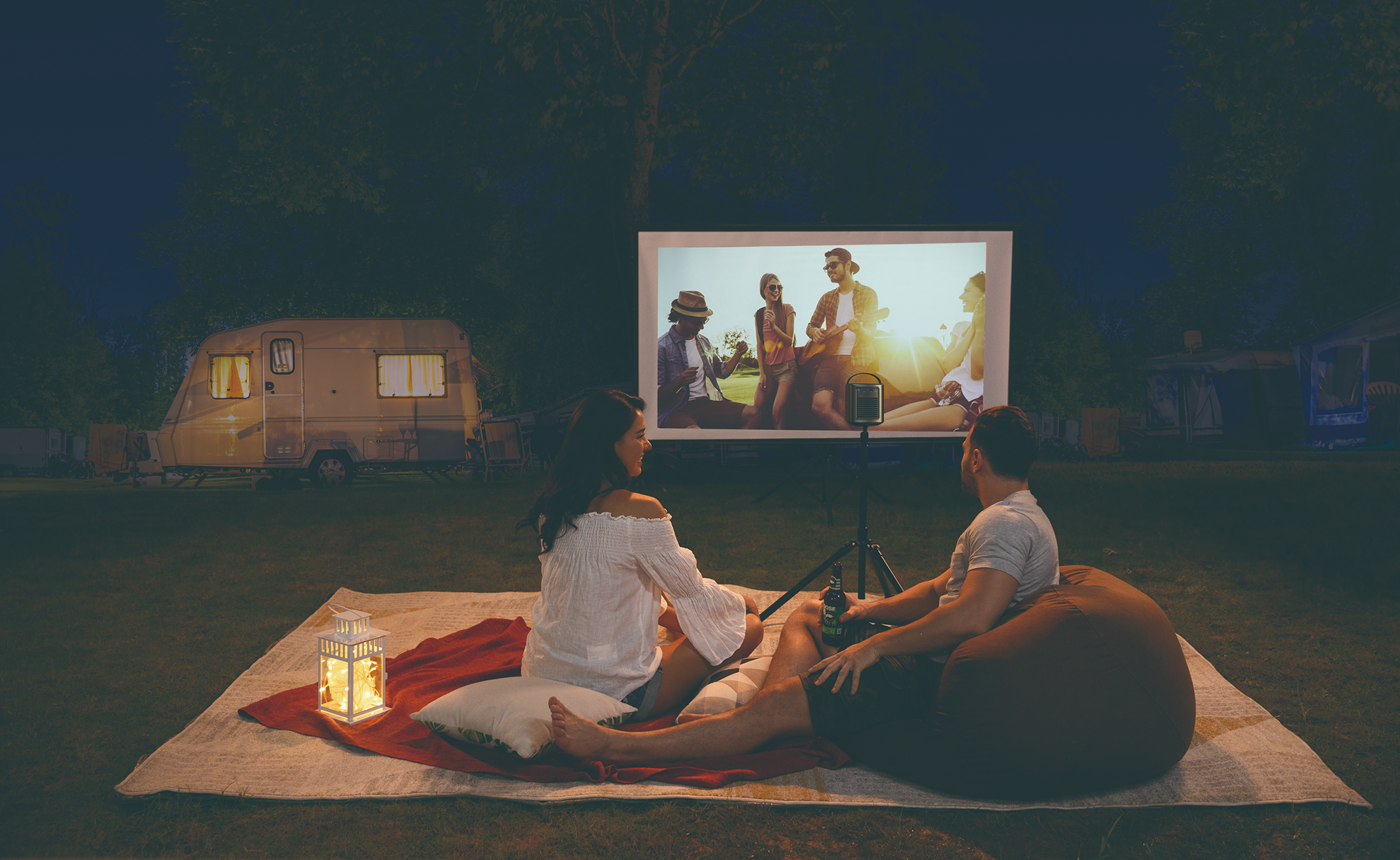 portable projector for backyard